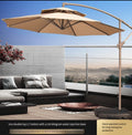 2.7m Double Top Cantilever Patio Umbrella with 120kg Water Base, Manual Offset Parasol