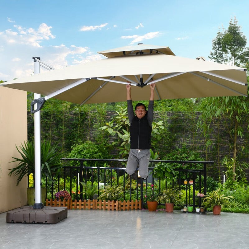 3M Square Double Top Cantilever Outdoor Patio Umbrella