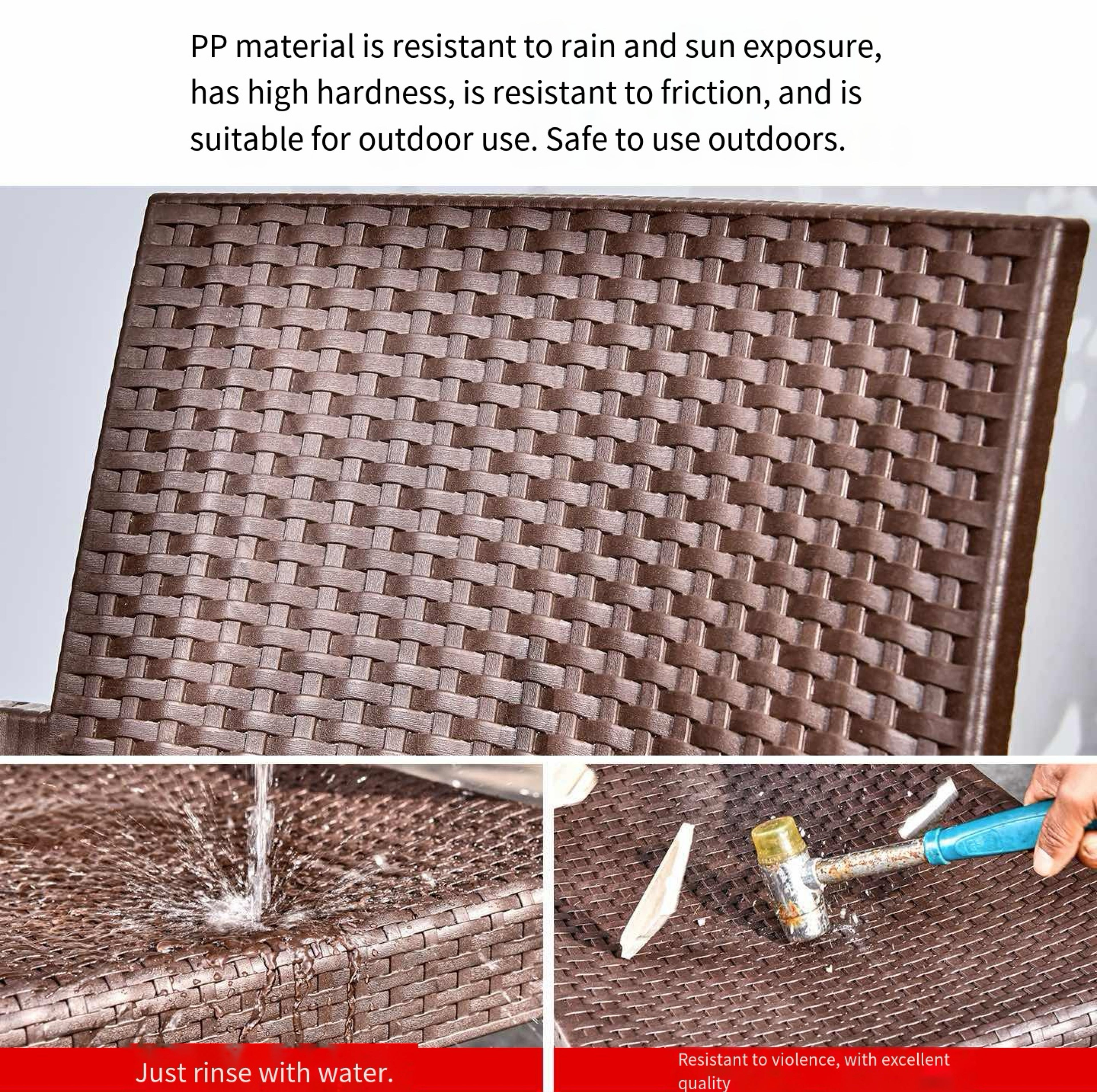 Aluminum Plastic Wood Outdoor Dining Table Chair Set