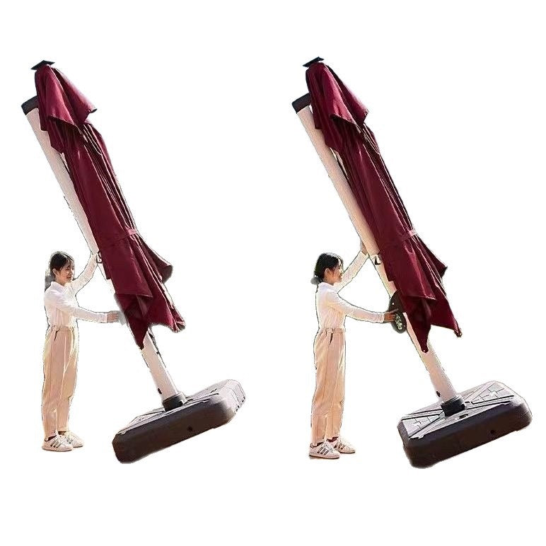 Solar LED 360° Rotate Cantilever Patio Umbrella